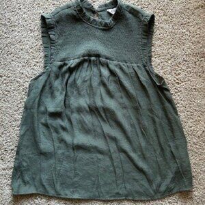 NANETTE LEPORE Sleeveless Blouse with Smocked Neckline